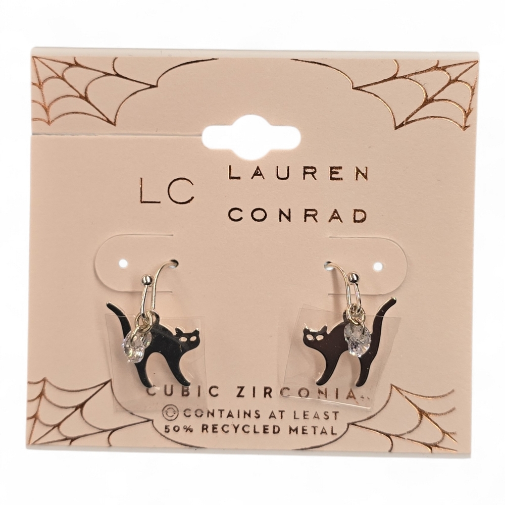 Lauren Conrad‎ Cat Earrings with Cubic Zirconia
